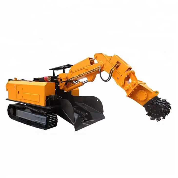 Roadheader Electric Crawler Mucking Loader With Drum Cutter For Tunnel