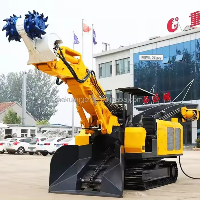Roadheader Electric Crawler Mucking Loader With Drum Cutter For Tunnel