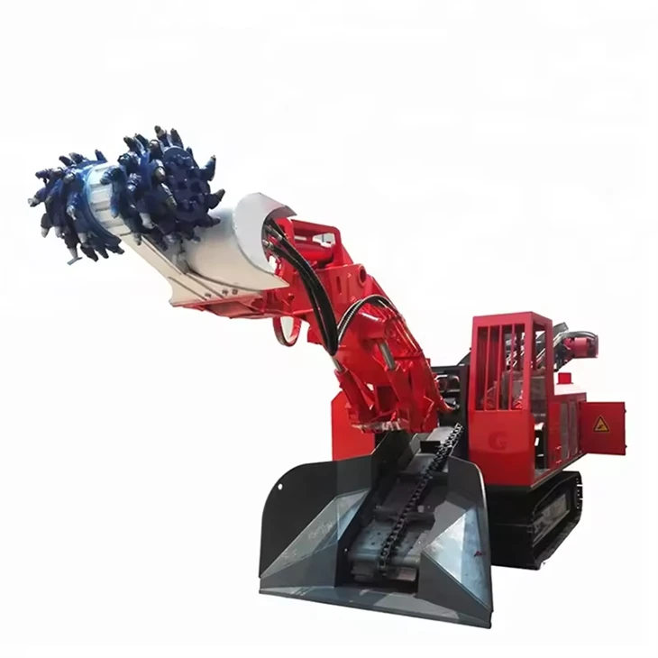 Roadheader Electric Crawler Mucking Loader With Drum Cutter For Tunnel